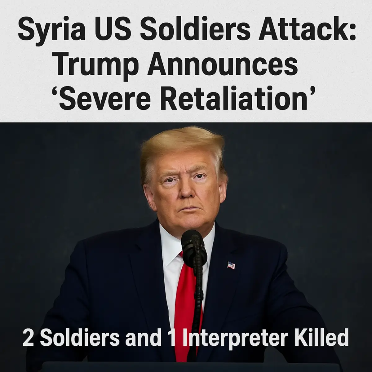 सीरिया में अमेरिकी सैनिकों पर हमला: ट्रम्प ने “कड़ा प्रतिशोध” का एलान किया